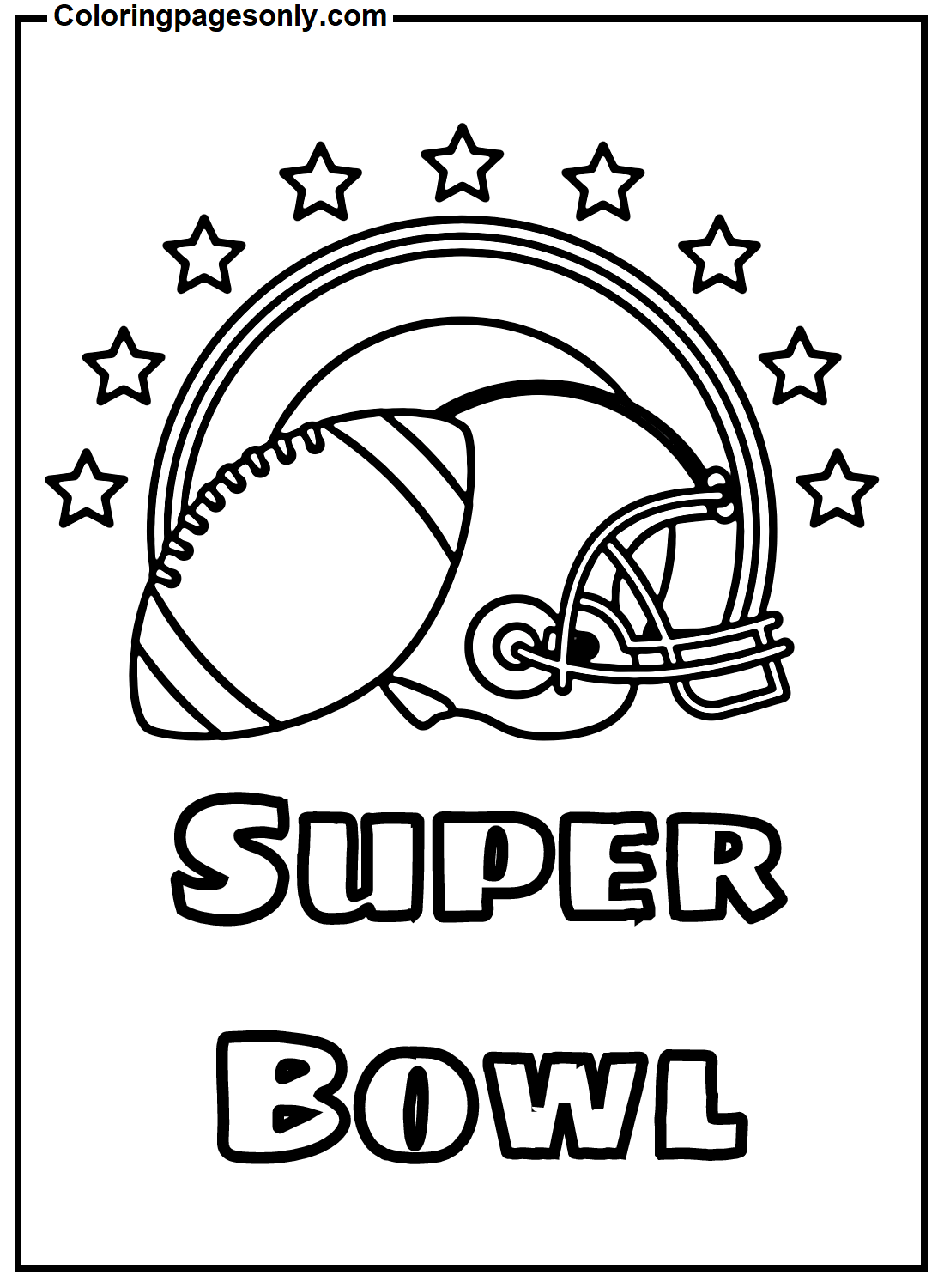 Th super bowl coloring page