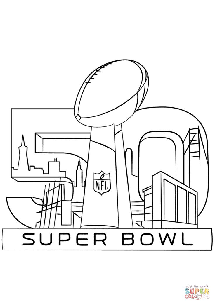Super bowl super bowl trophy football coloring pages super bowl football