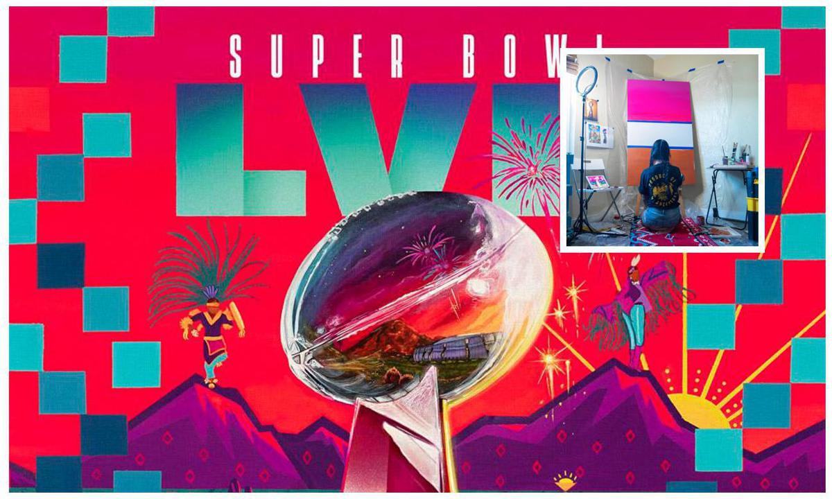 Native american lucinda hinojos designed super bowl tickets