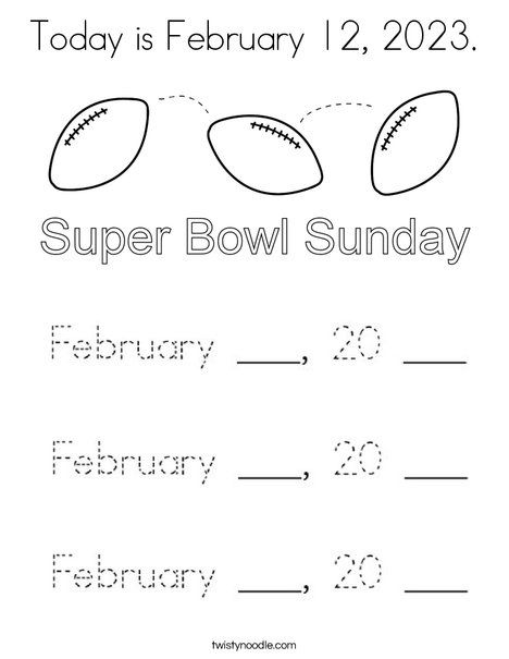 Today is february coloring page in coloring pages sports coloring pages football coloring pages