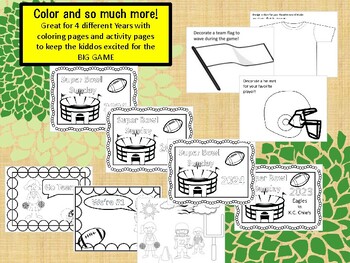 Super bowl coloring pages and activities by teaching kiddos with mandy
