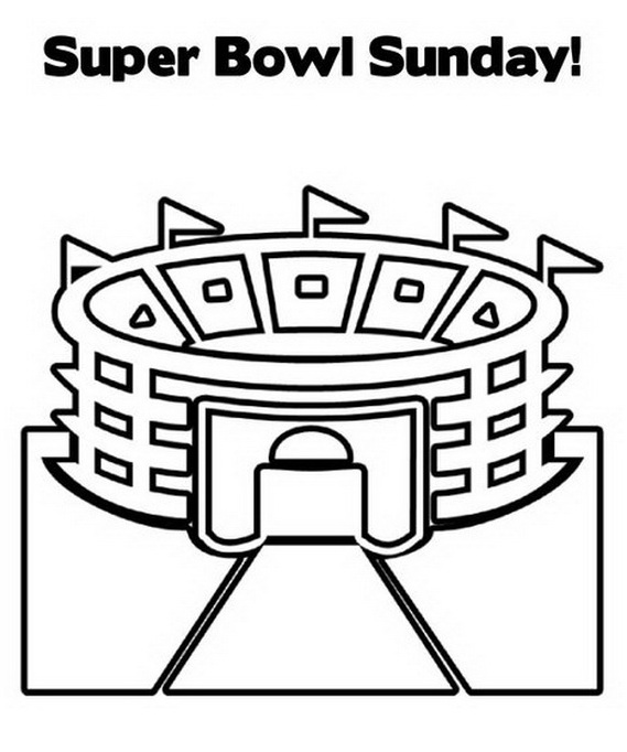Super bowl sunday coloring pages