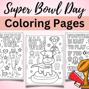 Super bowl coloring