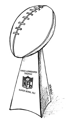 Vince lombardi trophy drawing