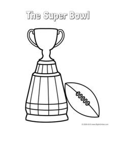 Super bowl trophy coloring pages