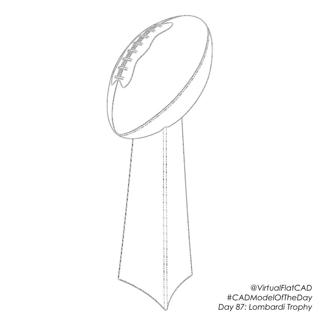 Rob on x congrats to the kc chiefs for winning it all cadmodeloftheday solidworks photoview cad cae d dmodel dmodeling render rendering everday superbowl superbowl superbowl kcchiefs chiefs lombardi