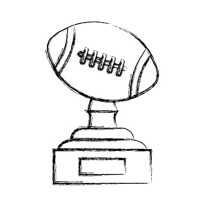 American football trophy design stock illustration