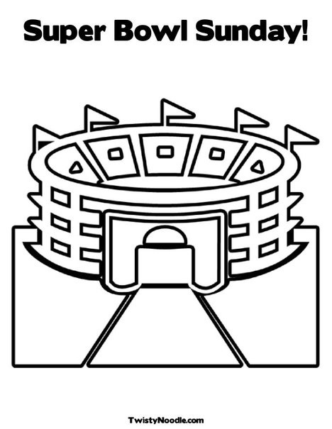 Super bowl sunday coloring page football coloring pages super bowl stadium coloring pages