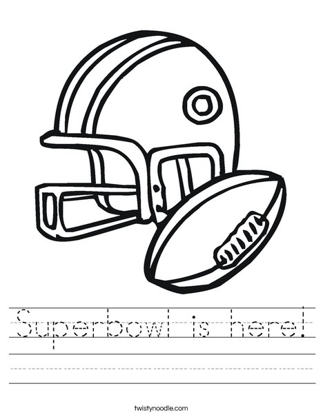 Superbowl is here worksheet