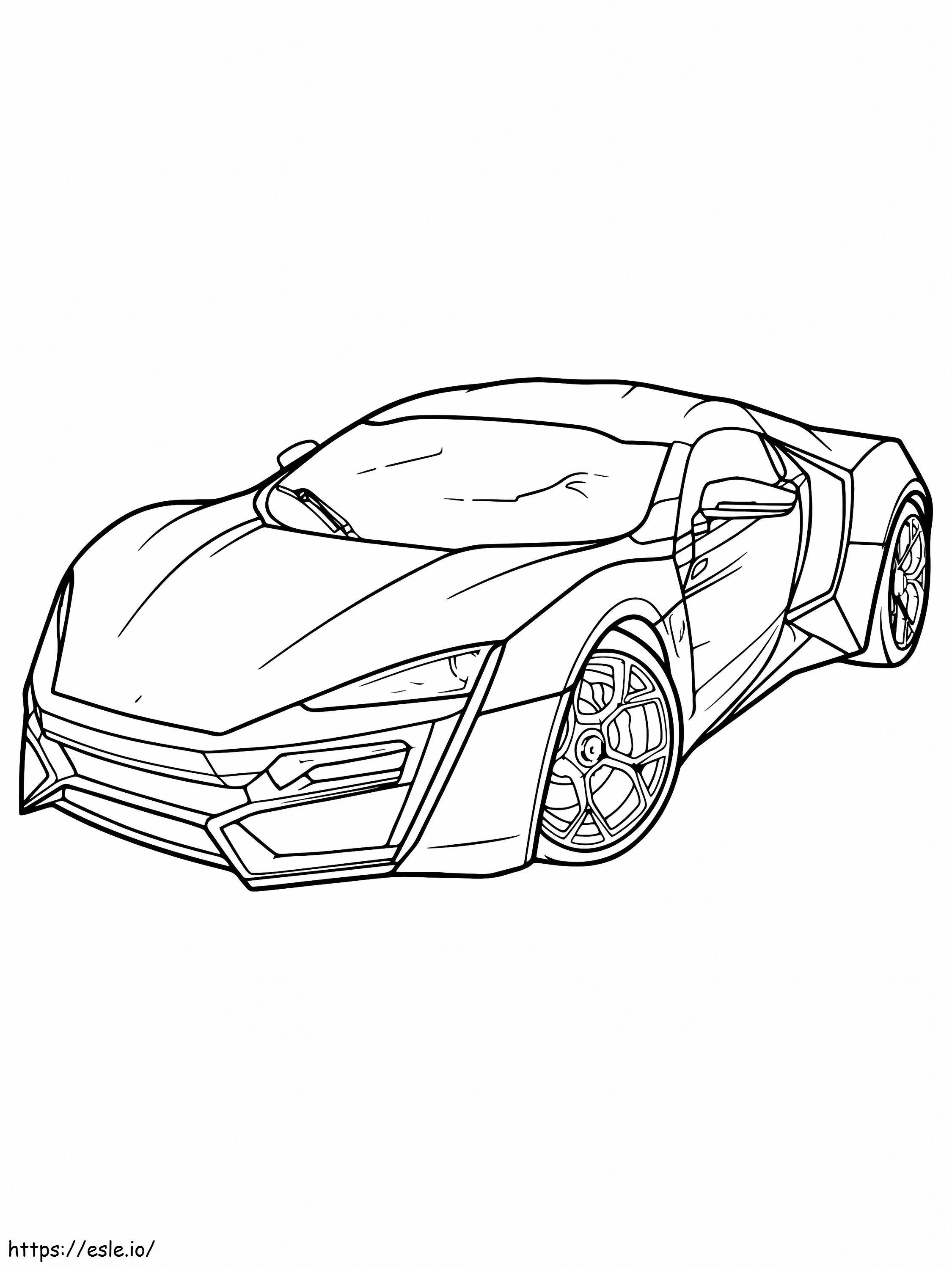 Brilliant super car design coloring page
