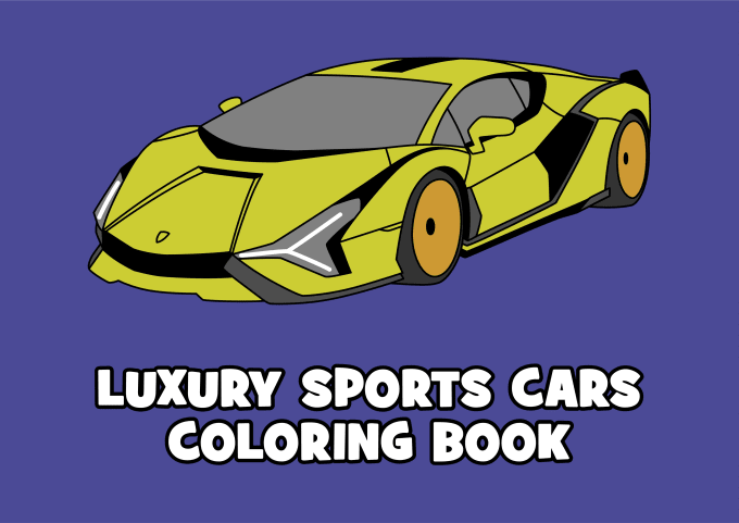 Send you luxury sports cars coloring book cars pages by vectorua
