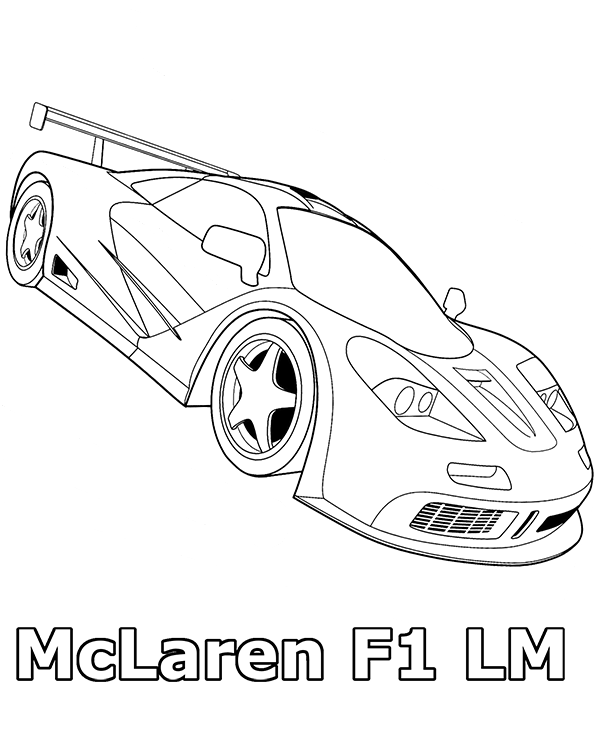 Mclaren car coloring page