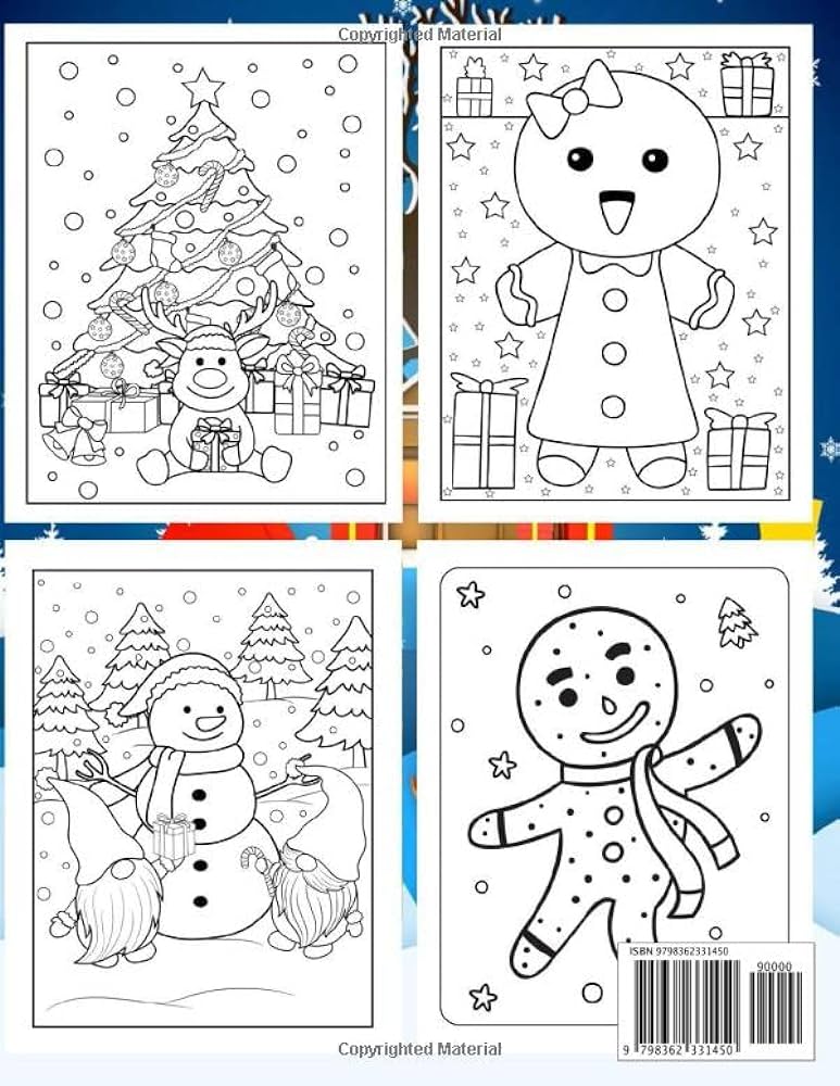 Christmas coloring book for kids ages