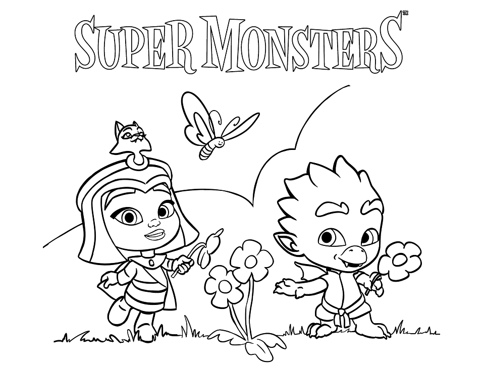 Super monsters coloring pages