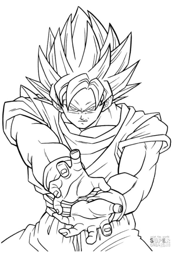 Get this anime coloring pages goku super saiyan