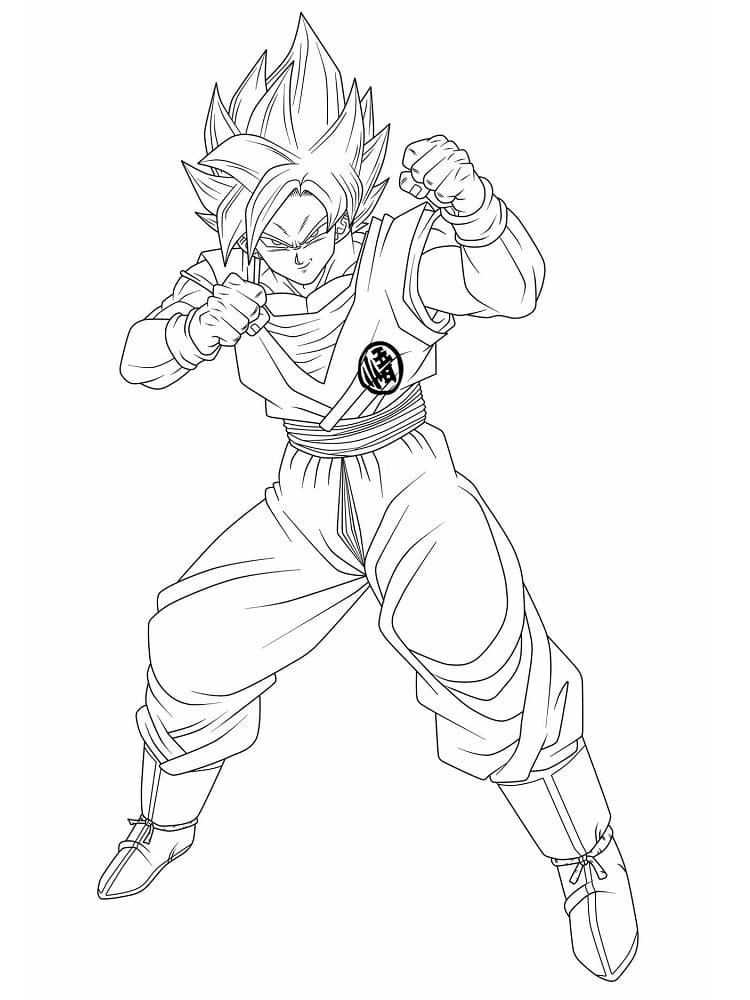 Cool goku coloring page