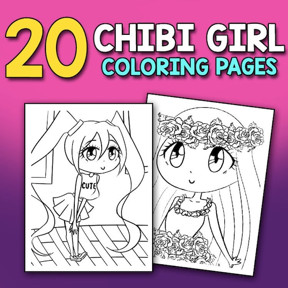 Chibi girls coloring book a super cute chibi kawaii coloring book a gorgeous coloring book for girls filled with chibi princesses mermaids