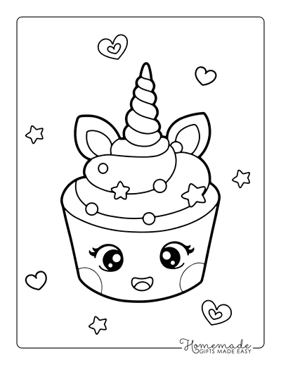 Free cute kawaii coloring pages for kids