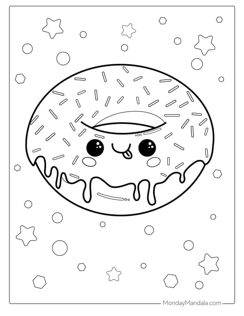 Kawaii coloring pages free pdf printables