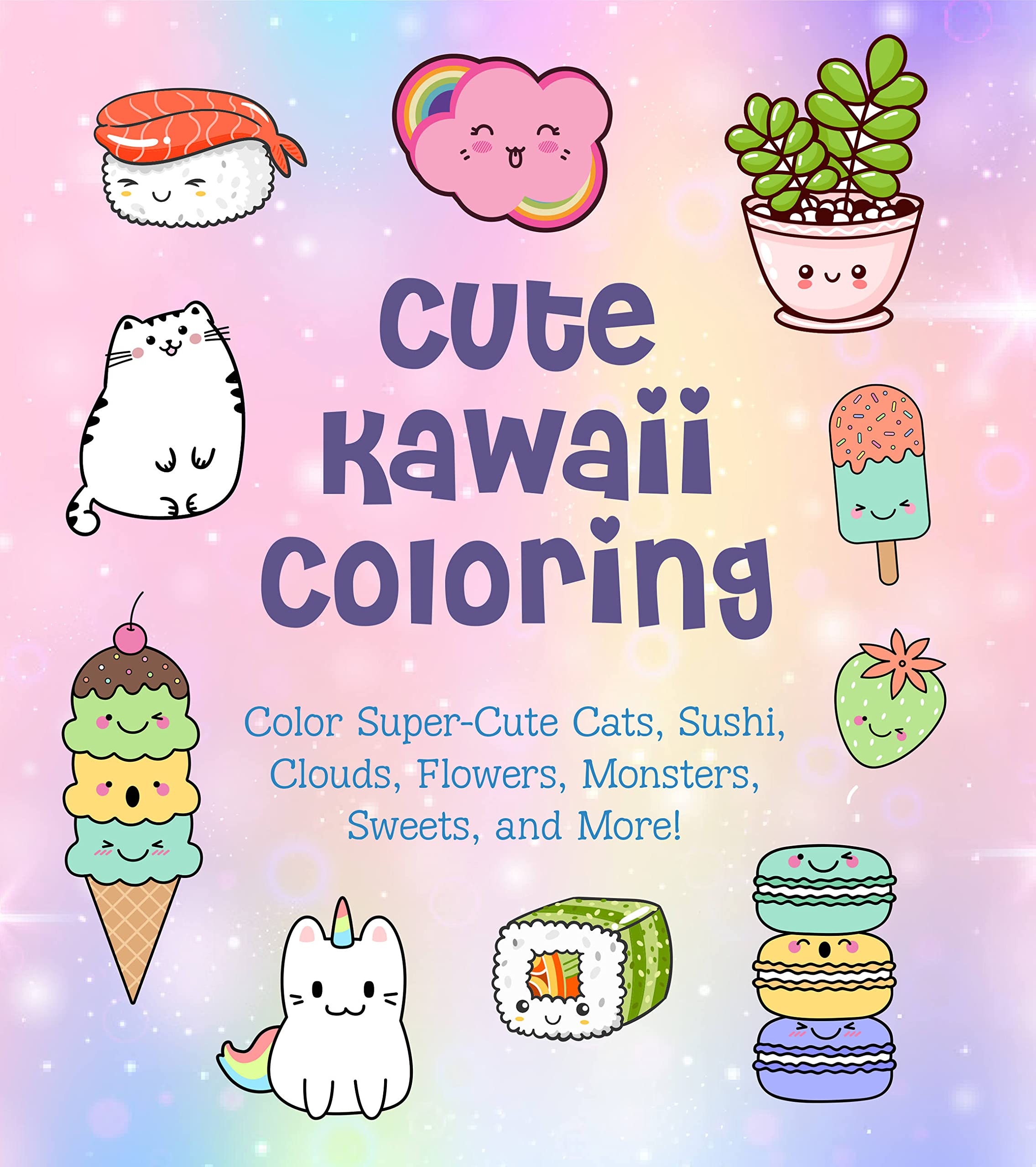 Cute kawaii coloring color super