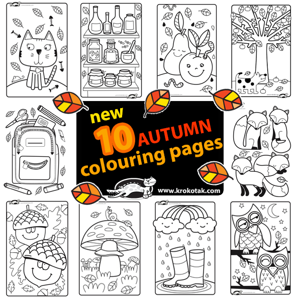 Cute coloring pages for fall â lesson plans