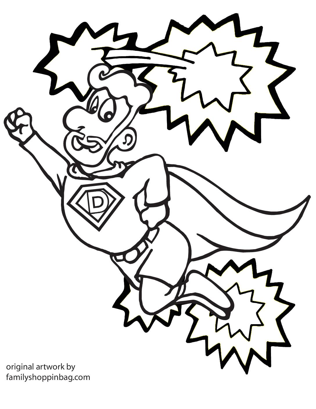 Coloring page super dad