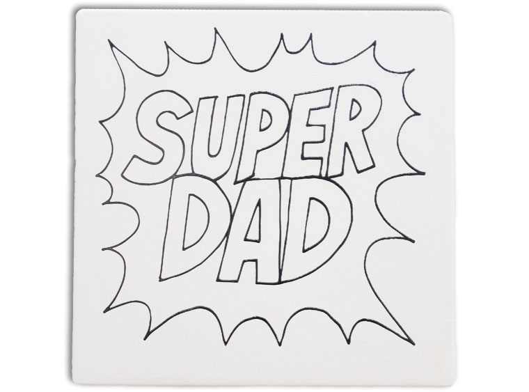 Super dad party tile