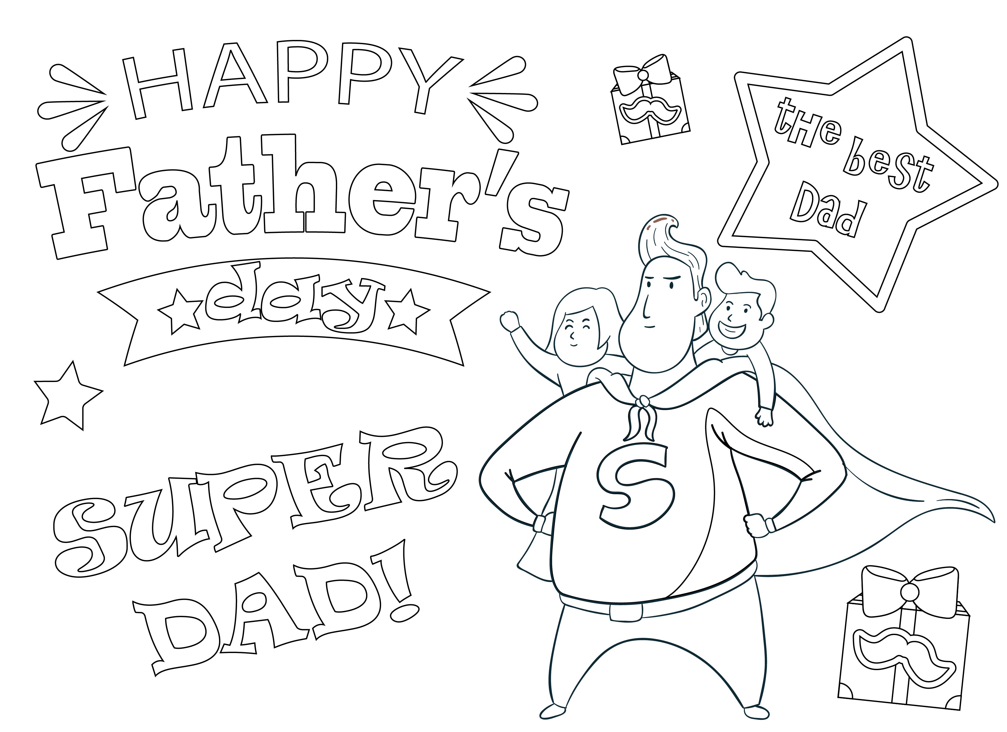 Father day coloring book adult coloring book for father day