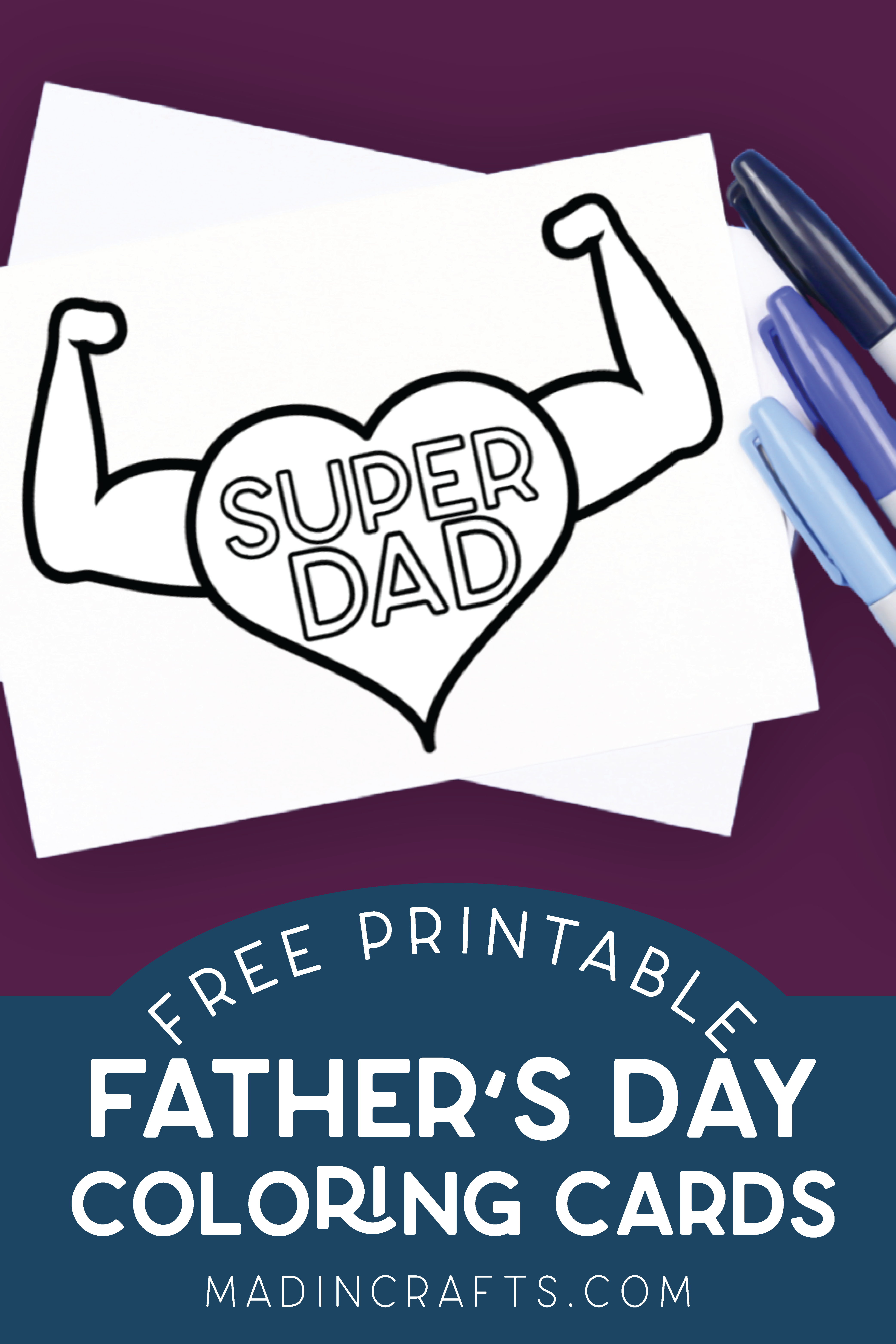 Coloring page fathers day cards crafts mad in crafts