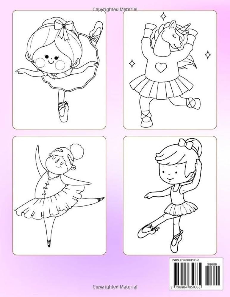 Ballerina loring book the super dancer gifts for kids ages