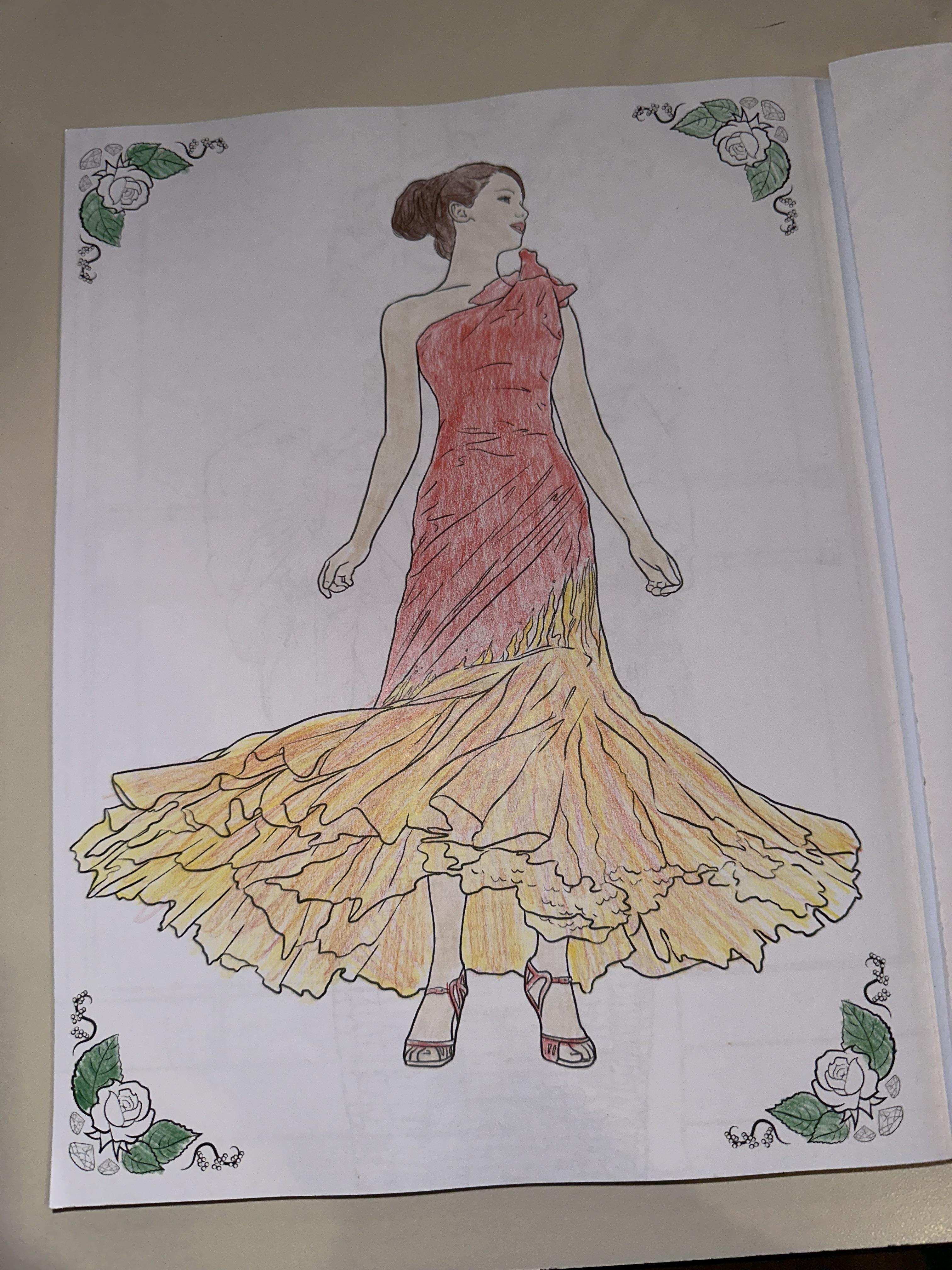 Finally got to color a page in the coloring book rhungergames