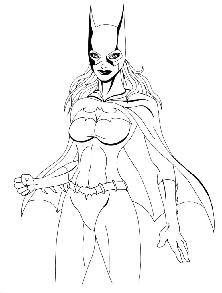 Free printable batgirl coloring pages for kids