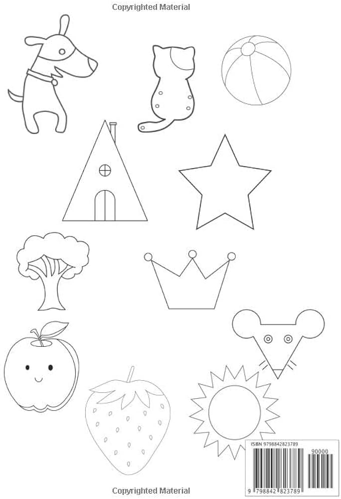 Super easy extra big toddler coloring book pages drawings to color simple pictures easy to color ages