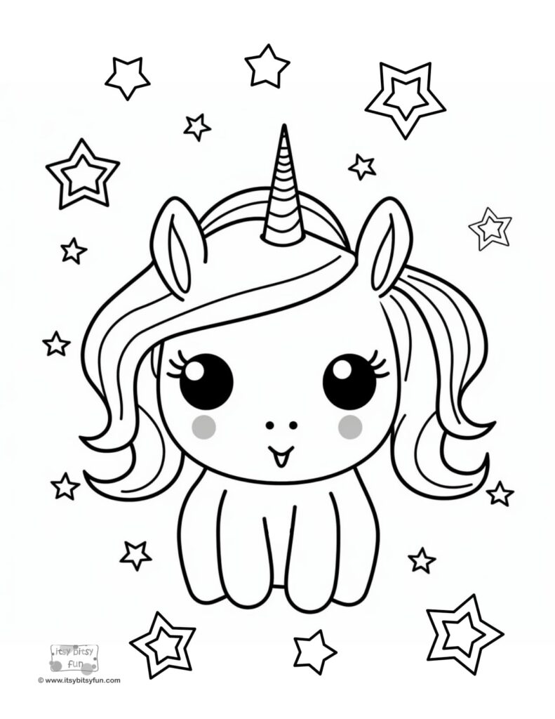 Free printable unicorn coloring pages