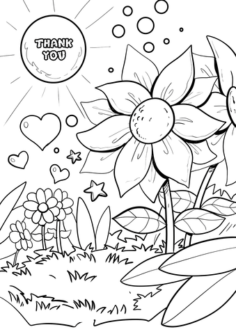 Flower garden coloring page free printable coloring pages