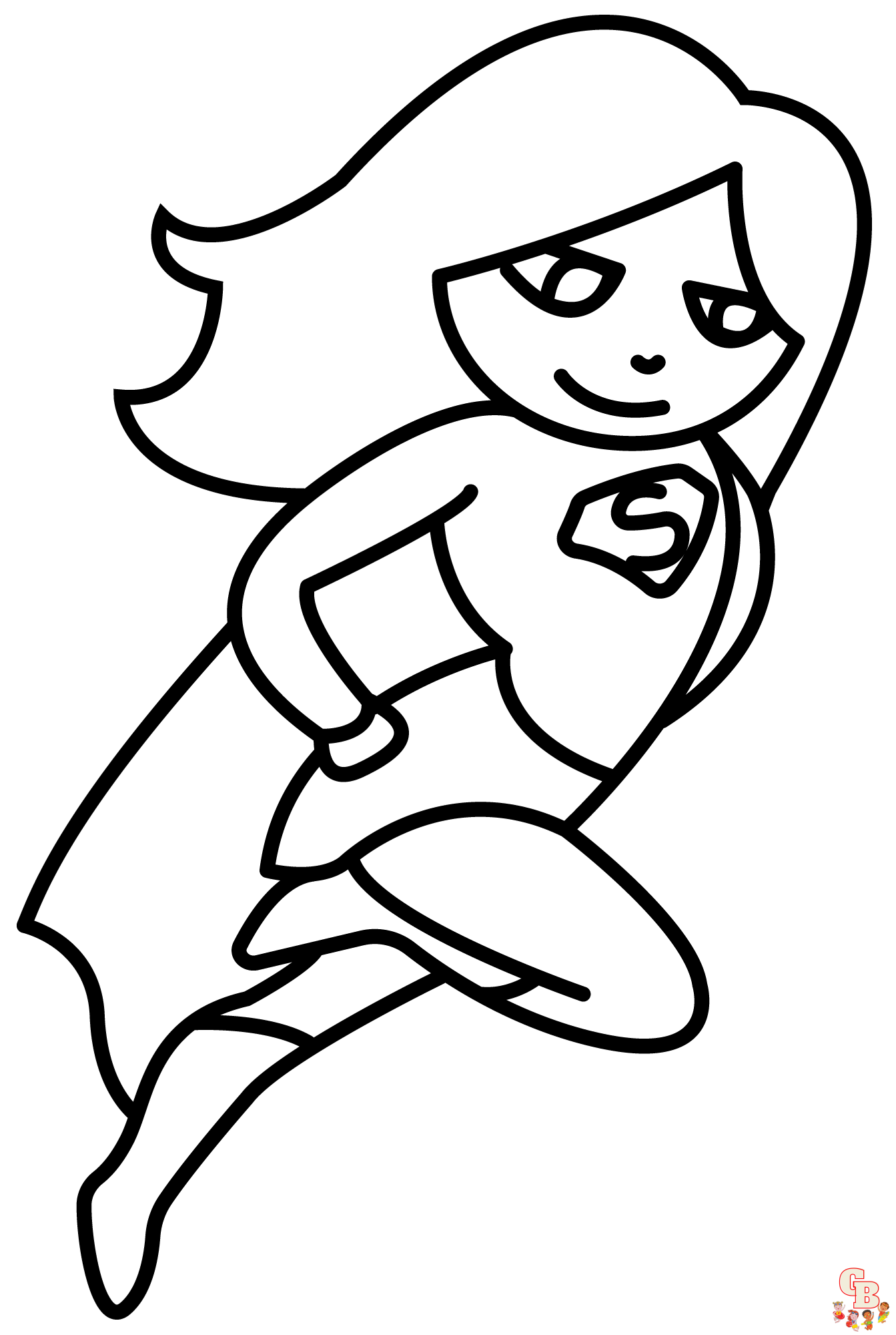 Super girl coloring pages for kids