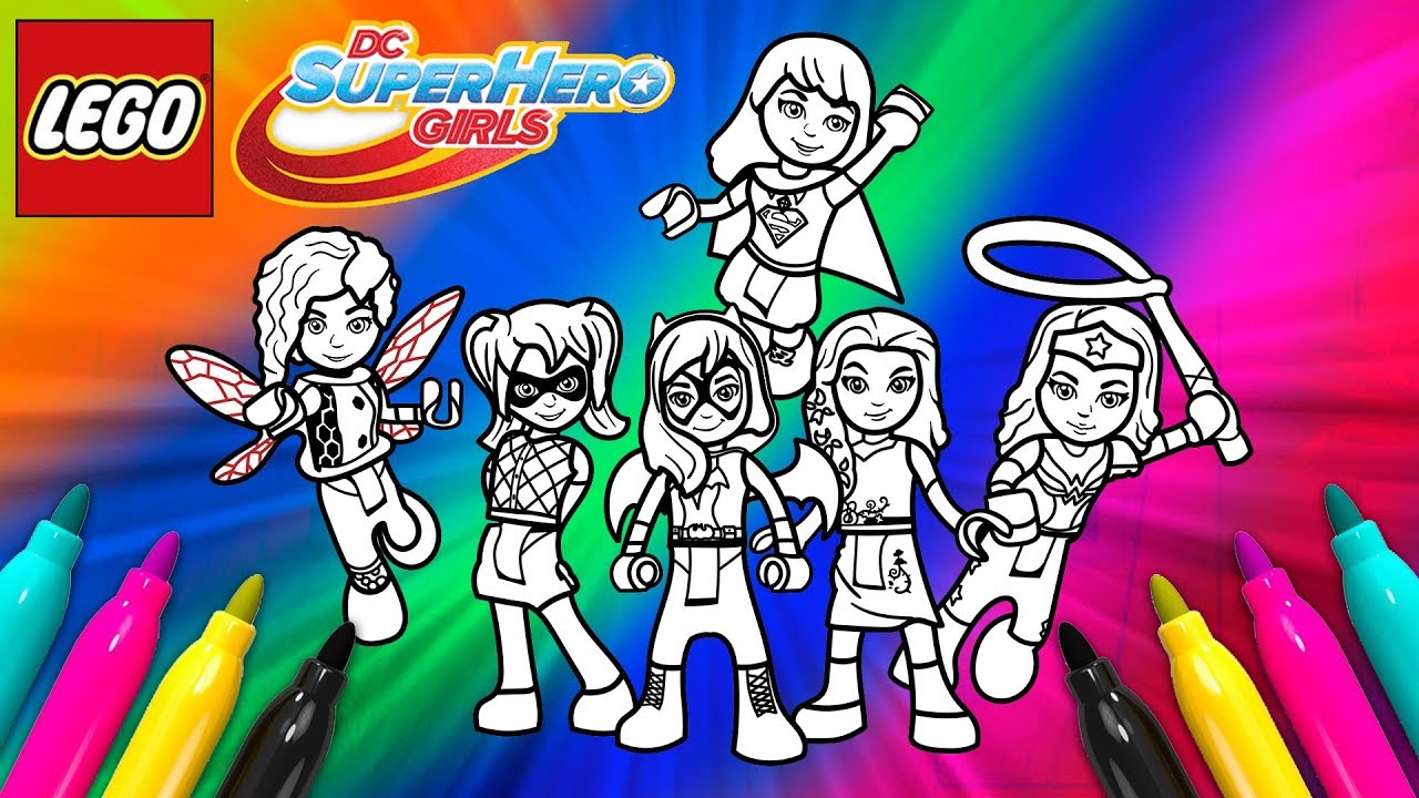 Dc super hero girls coloring page lego coloring book