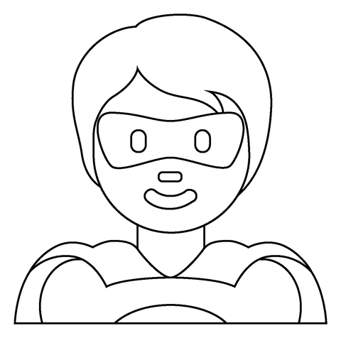 Superhero emoji coloring page free printable coloring pages