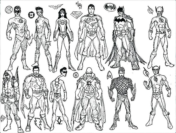 Superhero coloring pages