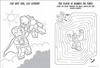 Lego dc super heroes ready for action coloring activity with crayons ameet publishing books