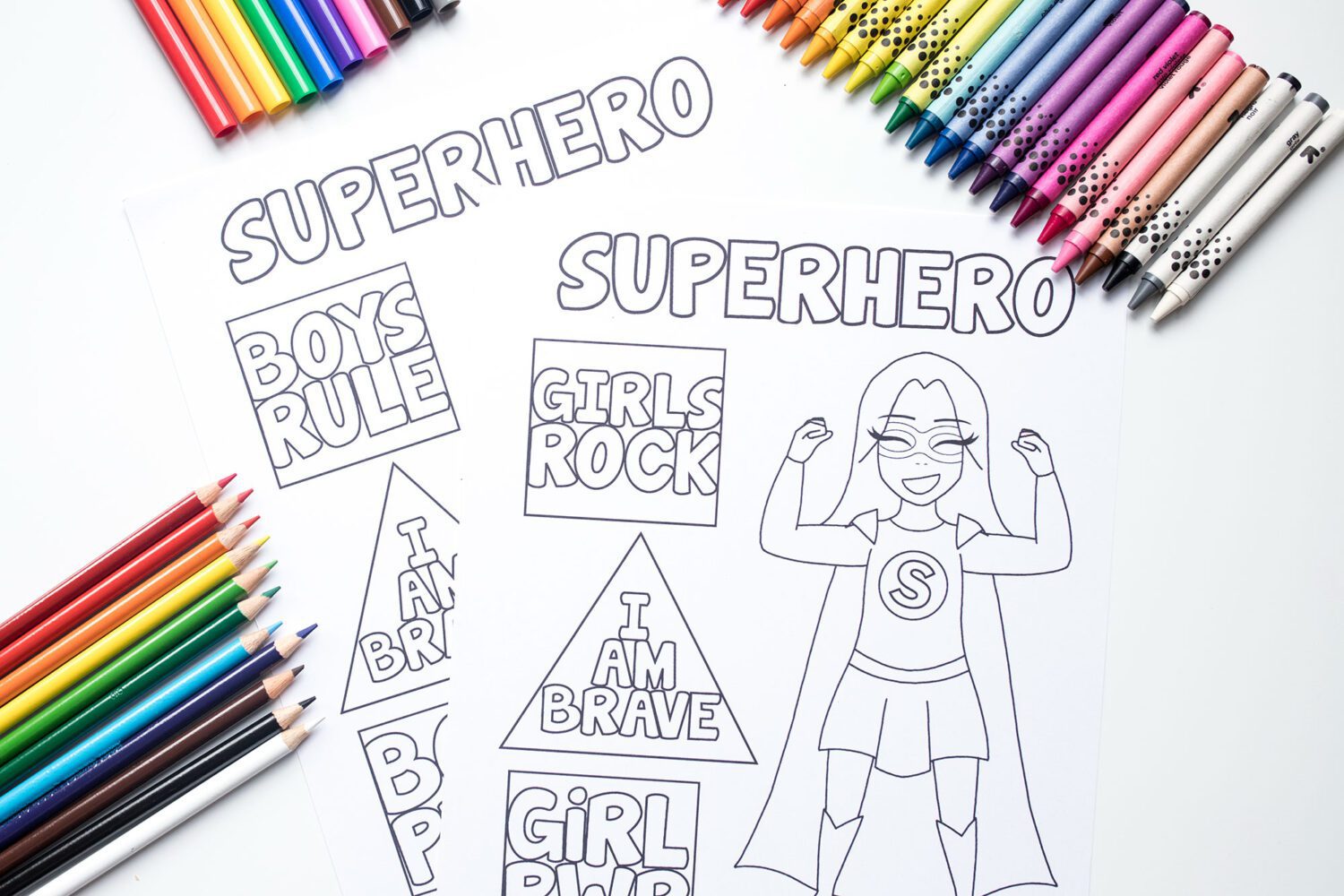 Superhero coloring pages free printable