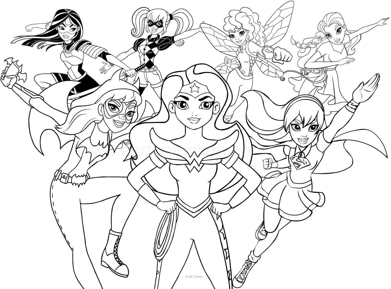 Dc super hero girls image coloring page