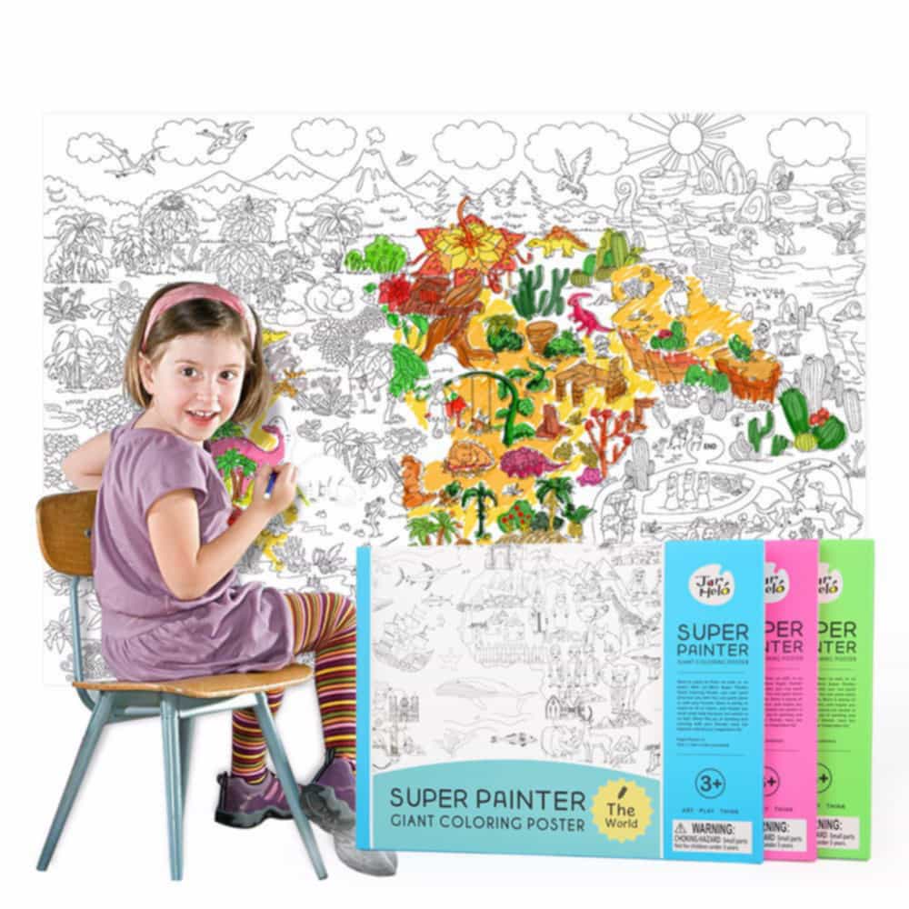 Joan miro super painter giant coloring poster â llamama bubba