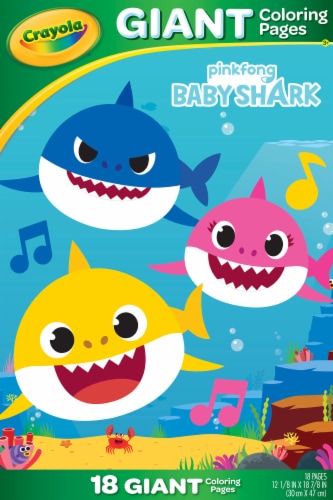 Crayola baby shark giant coloring pages pk