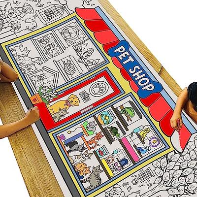 Tiny expressions giant coloring poster for kids