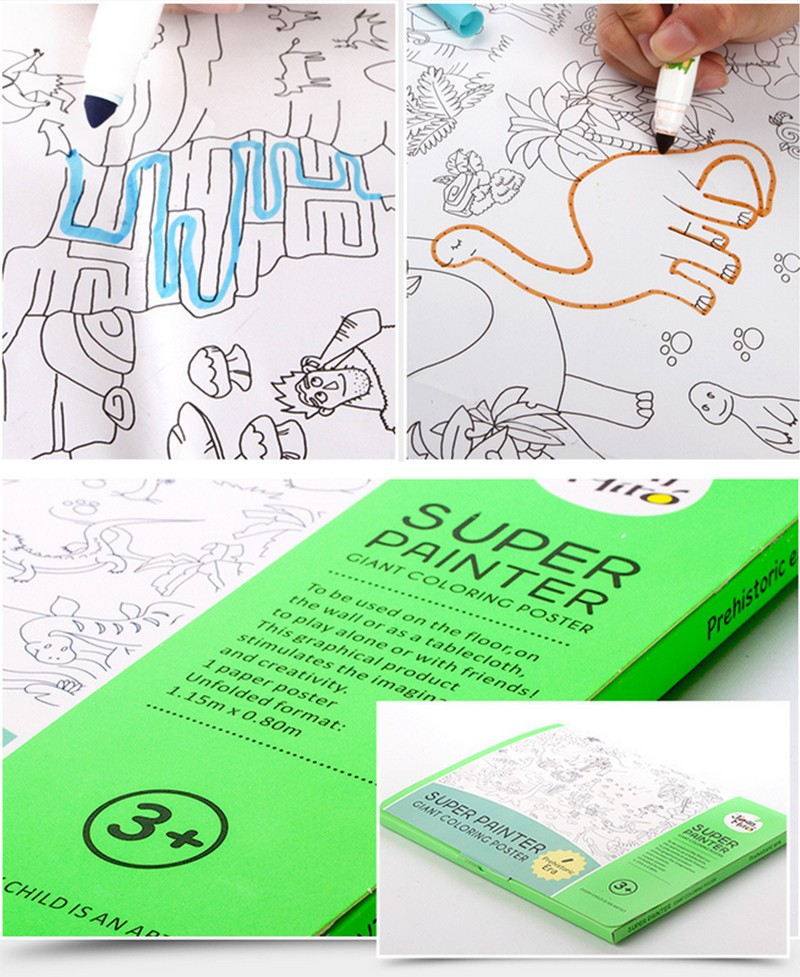 Coloring papers kids drawing paper kids drawing girl gift draw paper kids