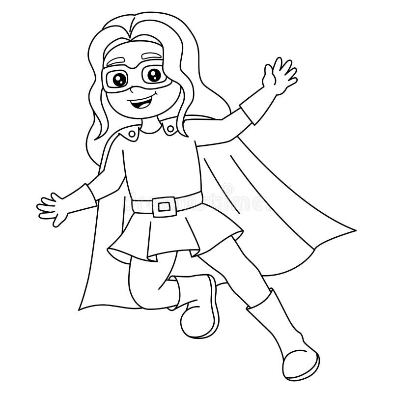 Dot to dot superhero girl coloring page for kids stock vector