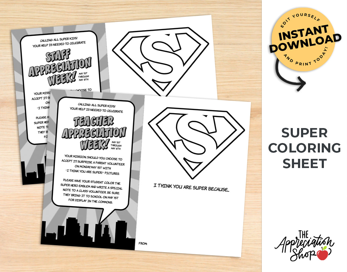 You are super coloring sheet