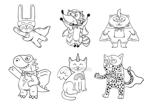 Superhero coloring stock illustrations royalty
