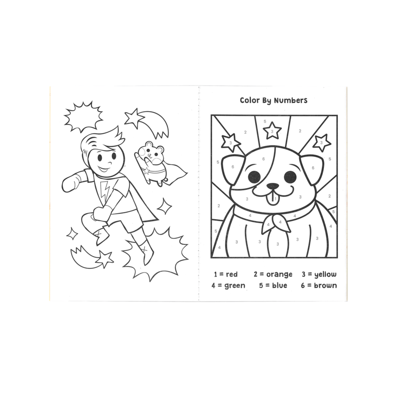 Mini traveler coloring activity kit